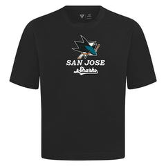 NHL Black San Jose Sharks Levelwear Team Surge Luxe Signature Knit T-Shirt