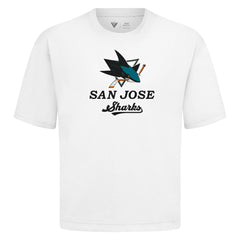 NHL White San Jose Sharks Levelwear Team Surge Luxe Signature Knit T-Shirt