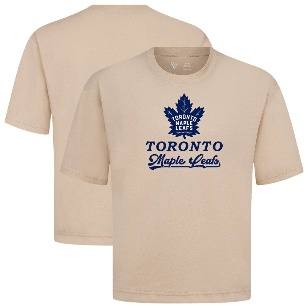 NHL Khaki Toronto Maple Leafs Levelwear Team Surge Luxe Signature Knit T-Shirt