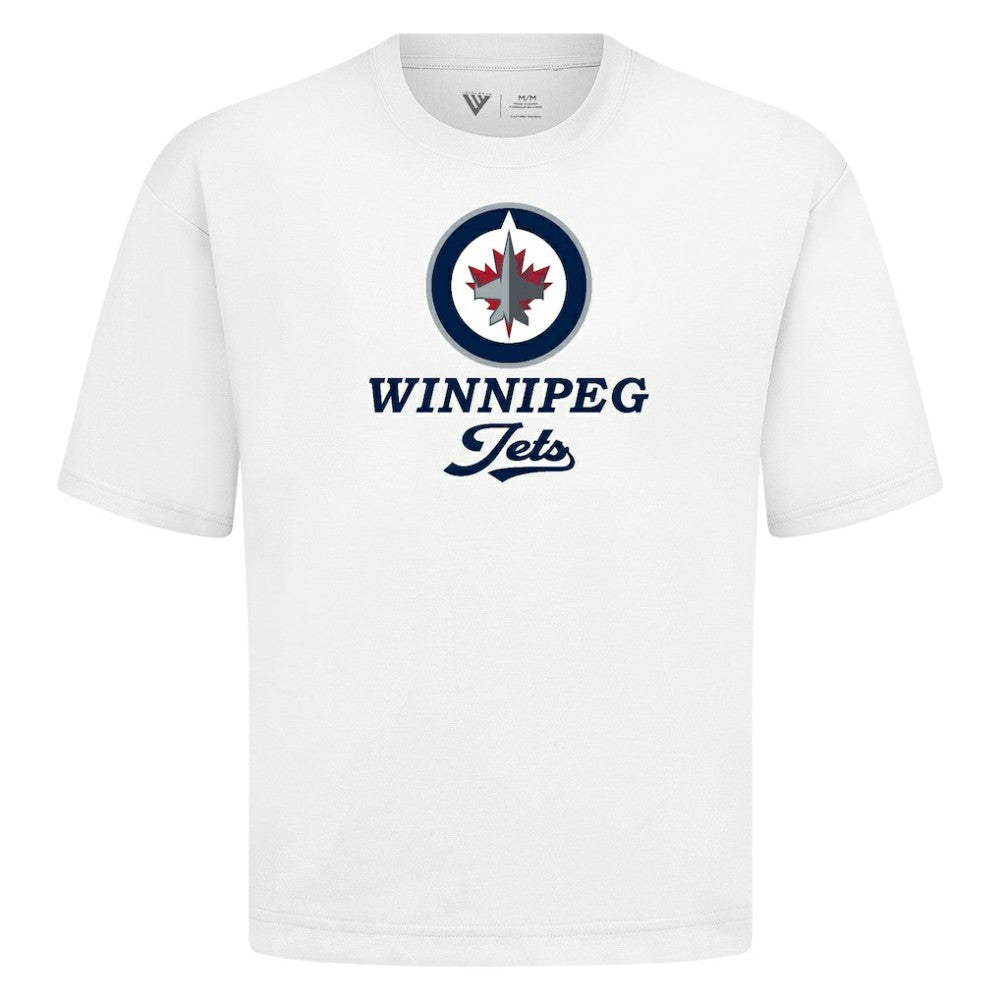 NHL White Winnipeg Jets Levelwear Team Surge Luxe Signature Knit T-Shirt