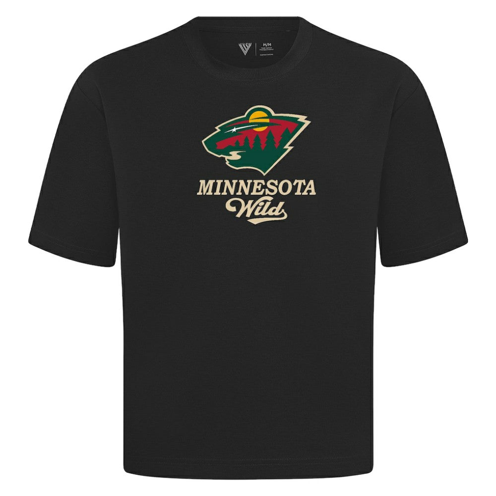 NHL Black Minnesota Wild Levelwear Team Surge Luxe Signature Knit T-Shirt