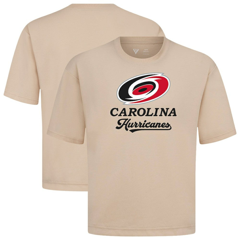 NHL Khaki Carolina Hurricanes Levelwear Team Surge Luxe Signature Knit T-Shirt