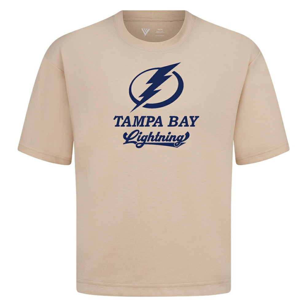 NHL Khaki Tampa Bay Lightning Levelwear Team Surge Luxe Signature Knit T-Shirt