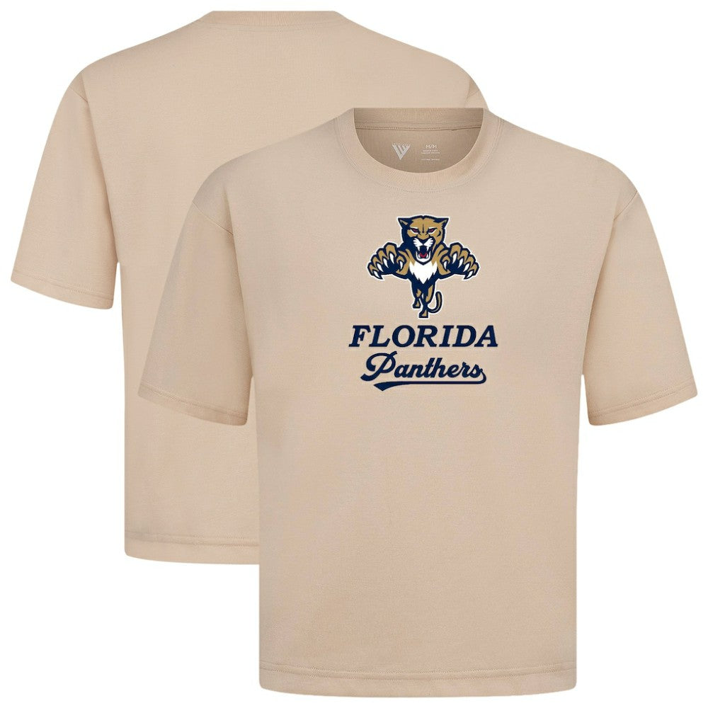 NHL Khaki Florida Panthers Levelwear Team Surge Luxe Signature Knit T-Shirt