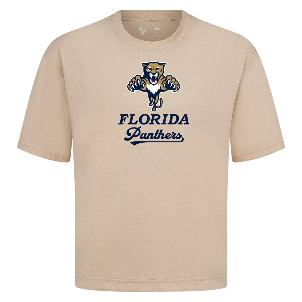 NHL Khaki Florida Panthers Levelwear Team Surge Luxe Signature Knit T-Shirt