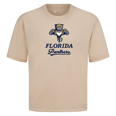 NHL Khaki Florida Panthers Levelwear Team Surge Luxe Signature Knit T-Shirt