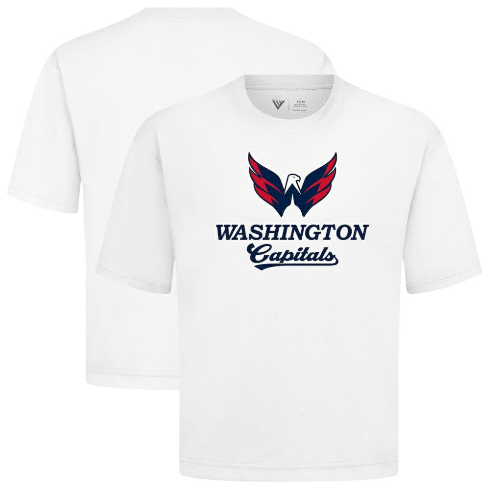 NHL White Washington Capitals Levelwear Team Surge Luxe Signature Knit T-Shirt