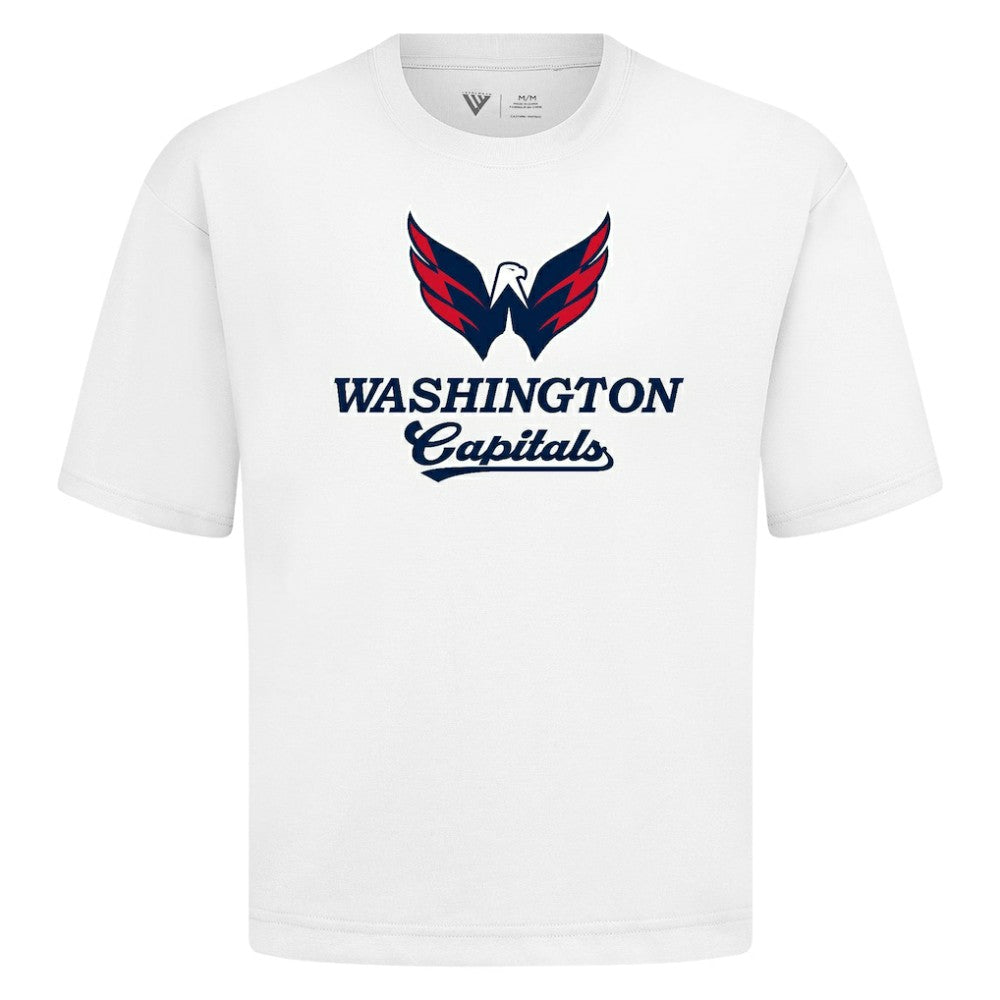NHL White Washington Capitals Levelwear Team Surge Luxe Signature Knit T-Shirt