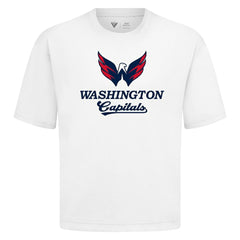 NHL White Washington Capitals Levelwear Team Surge Luxe Signature Knit T-Shirt