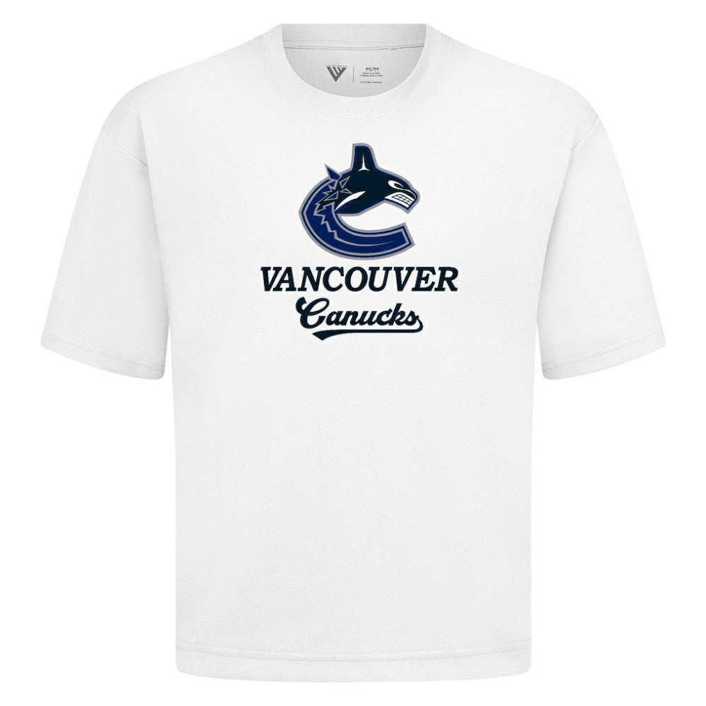 NHL White Vancouver Canucks Levelwear Team Surge Luxe Signature Knit T-Shirt