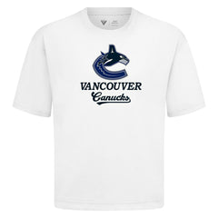 NHL White Vancouver Canucks Levelwear Team Surge Luxe Signature Knit T-Shirt