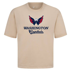 NHL Khaki Washington Capitals Levelwear Team Surge Luxe Signature Knit T-Shirt