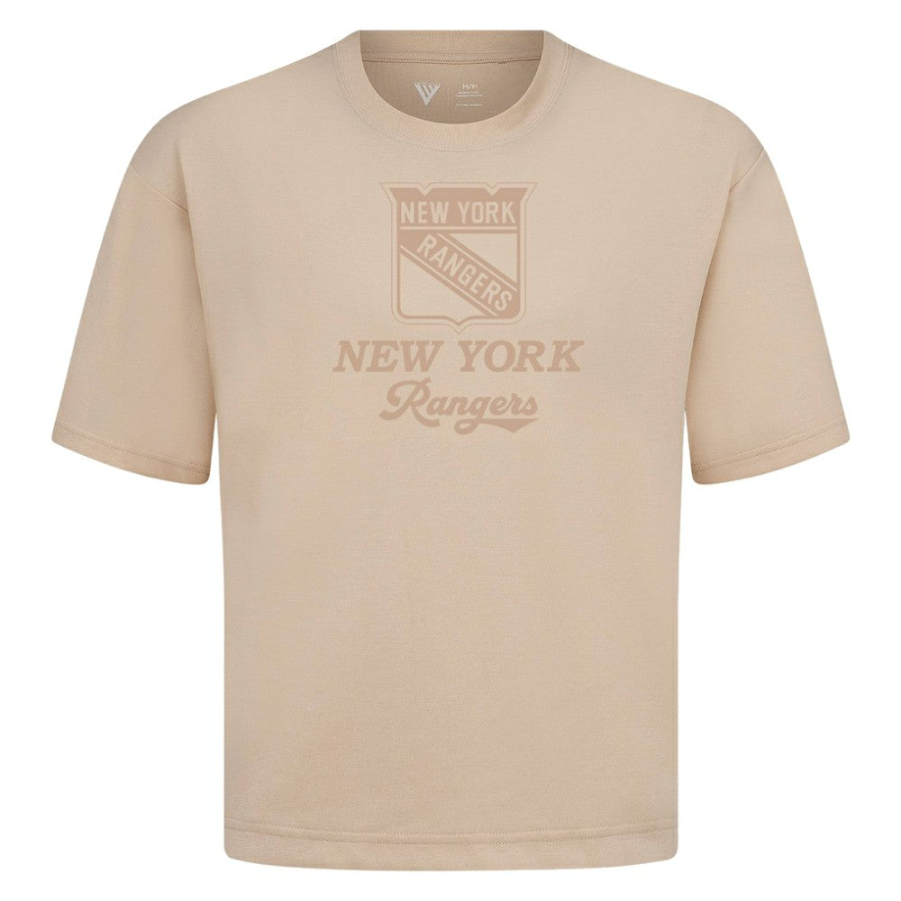 NHL Khaki New York Rangers Levelwear Shadow Surge Luxe Signature Knit T-Shirt