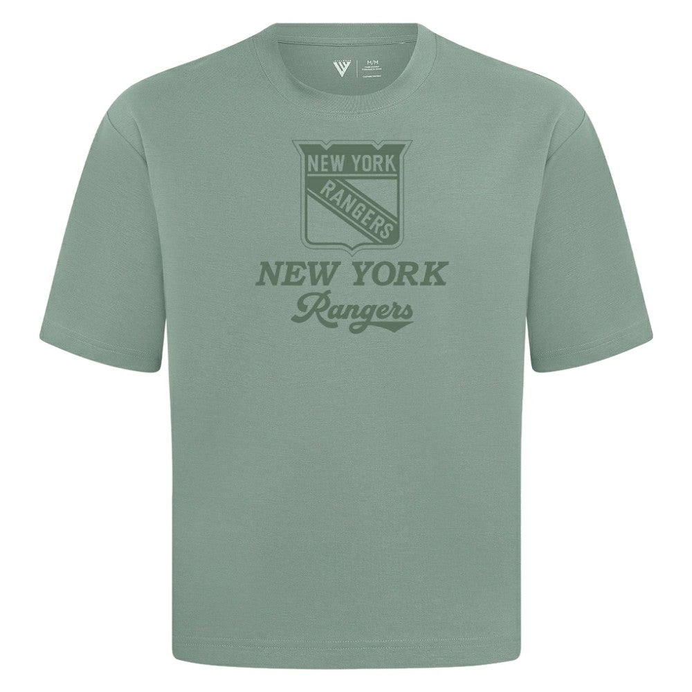NHL Green New York Rangers Levelwear Shadow Surge Luxe Signature Knit T-Shirt