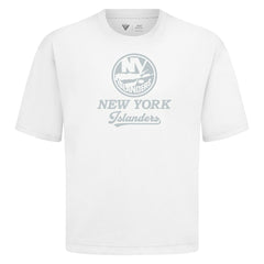 NHL White New York Islanders Levelwear Shadow Surge Luxe Signature Knit T-Shirt