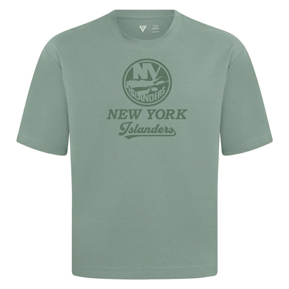 NHL Green New York Islanders Levelwear Shadow Surge Luxe Signature Knit T-Shirt