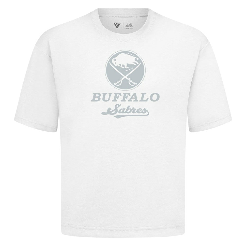 NHL White Buffalo Sabres Levelwear Shadow Surge Luxe Signature Knit T-Shirt