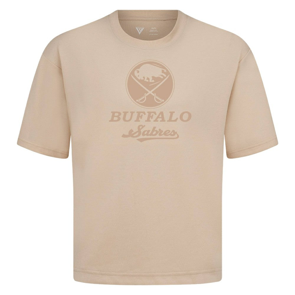 NHL Khaki Buffalo Sabres Levelwear Shadow Surge Luxe Signature Knit T-Shirt