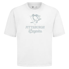 NHL White Pittsburgh Penguins Levelwear Shadow Surge Luxe Signature Knit T-Shirt