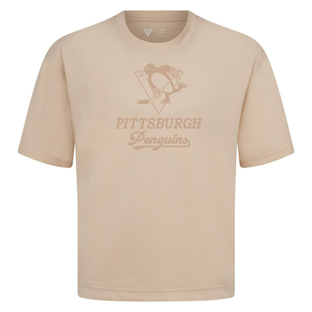 NHL Khaki Pittsburgh Penguins Levelwear Shadow Surge Luxe Signature Knit T-Shirt