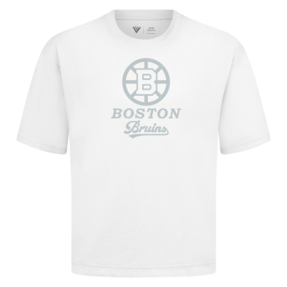 NHL White Boston Bruins Levelwear Shadow Surge Luxe Signature Knit T-Shirt