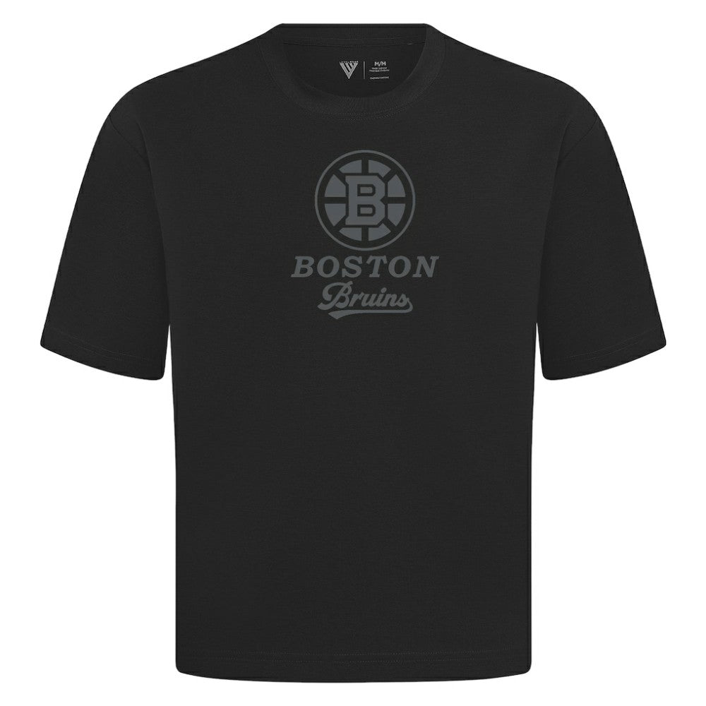 NHL Black Boston Bruins Levelwear Shadow Surge Luxe Signature Knit T-Shirt