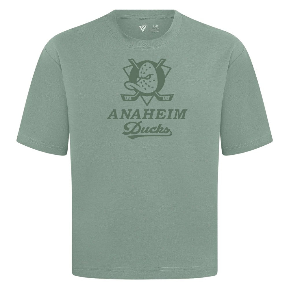 NHL Green Anaheim Ducks Levelwear Shadow Surge Luxe Signature Knit T-Shirt
