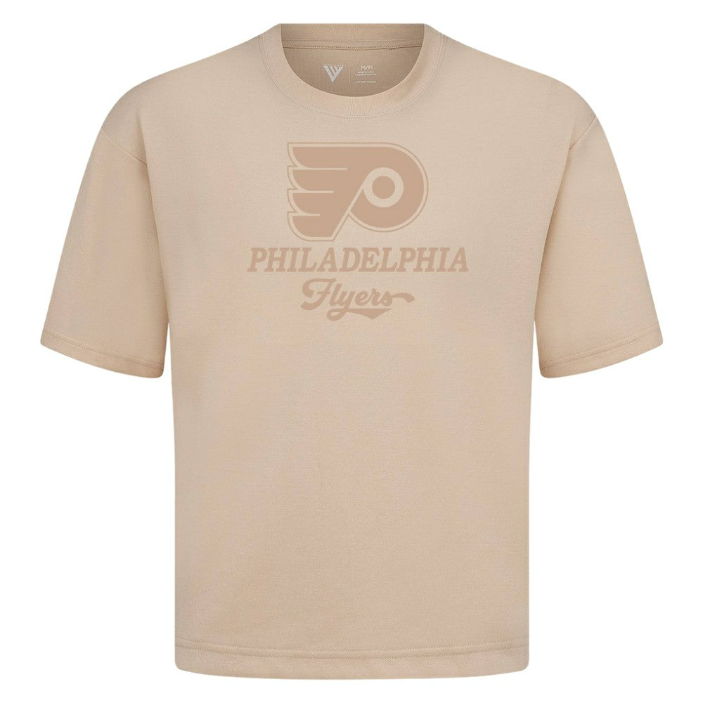 NHL Khaki Philadelphia Flyers Levelwear Shadow Surge Luxe Signature Knit T-Shirt