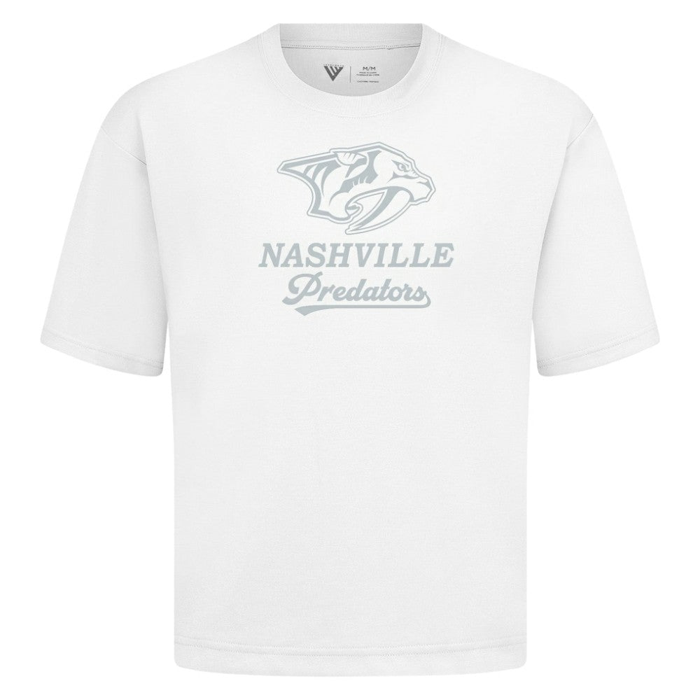NHL White Nashville Predators Levelwear Shadow Surge Luxe Signature Knit T-Shirt