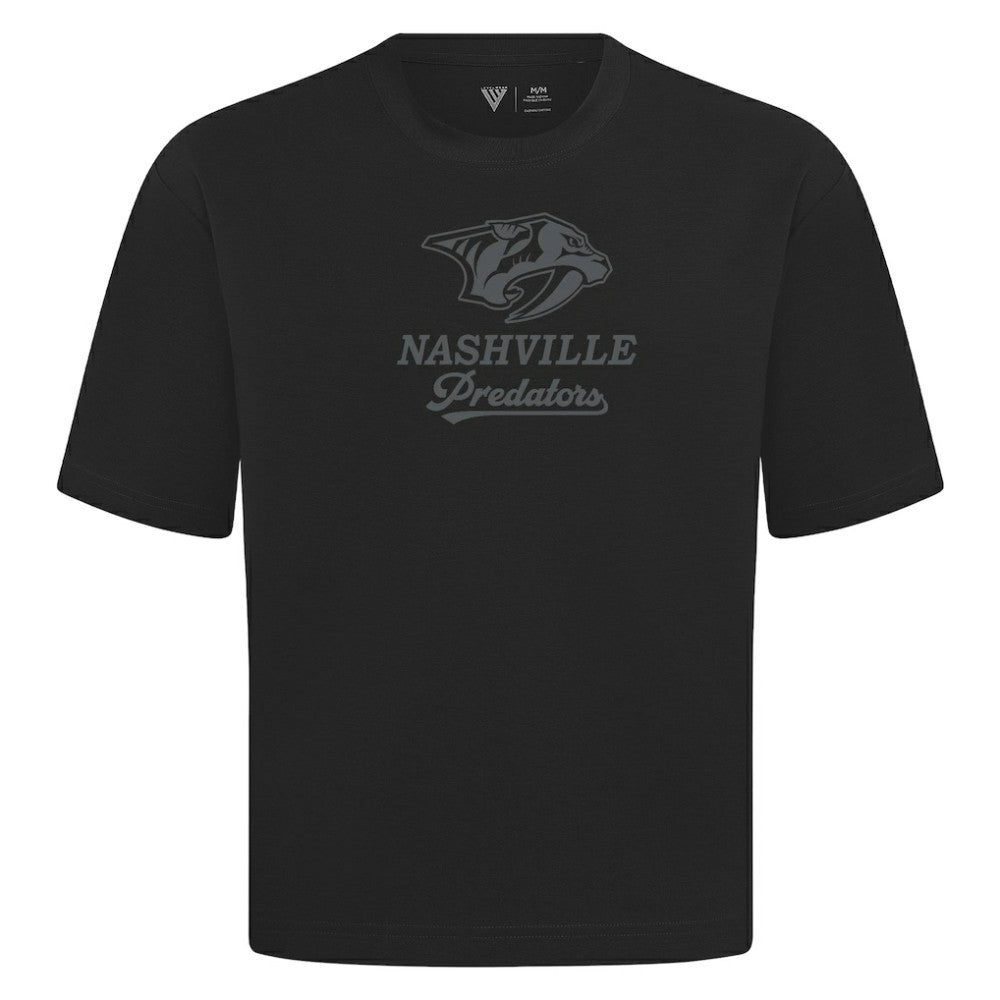 NHL Black Nashville Predators Levelwear Shadow Surge Luxe Signature Knit T-Shirt