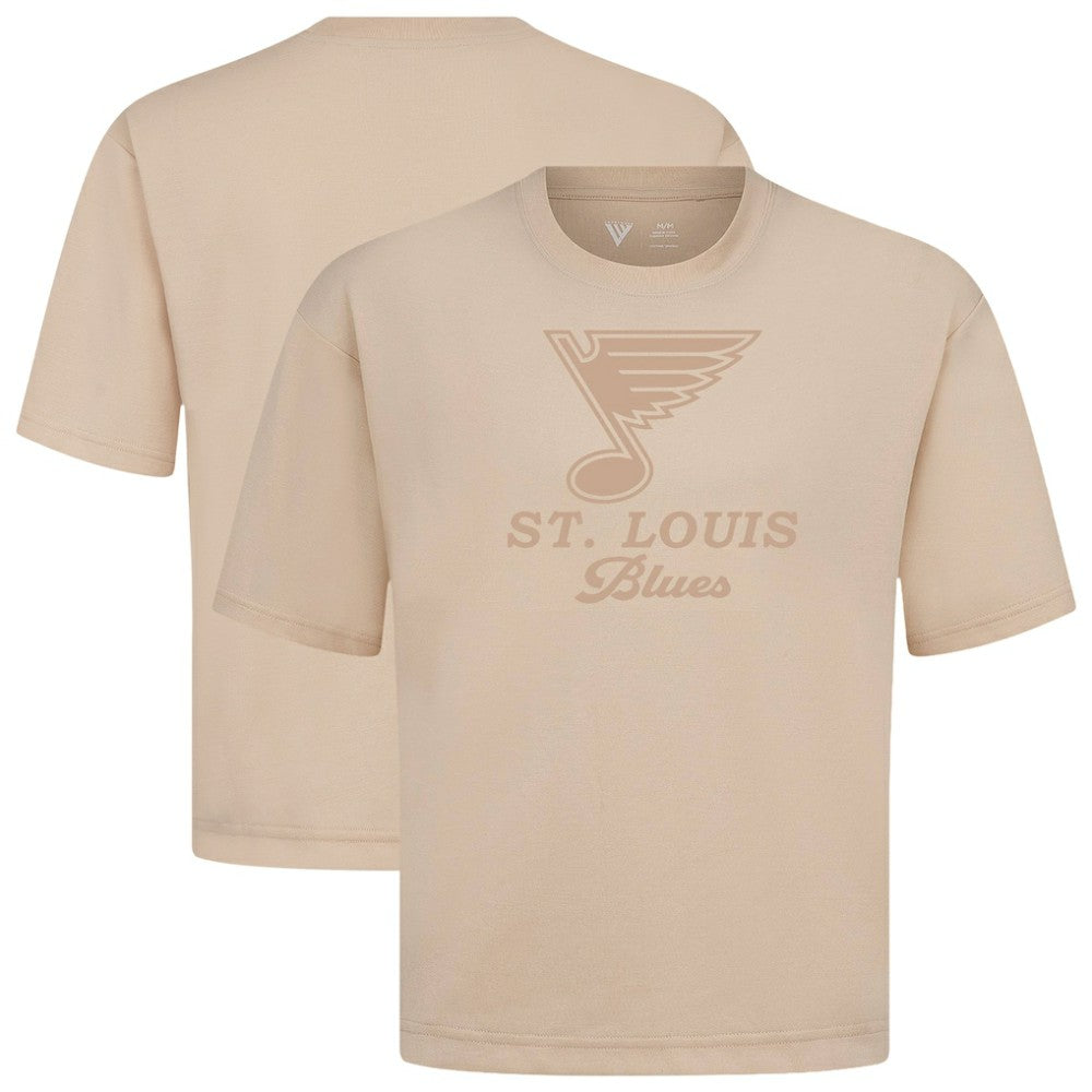 NHL Khaki St. Louis Blues Levelwear Shadow Surge Luxe Signature Knit T-Shirt