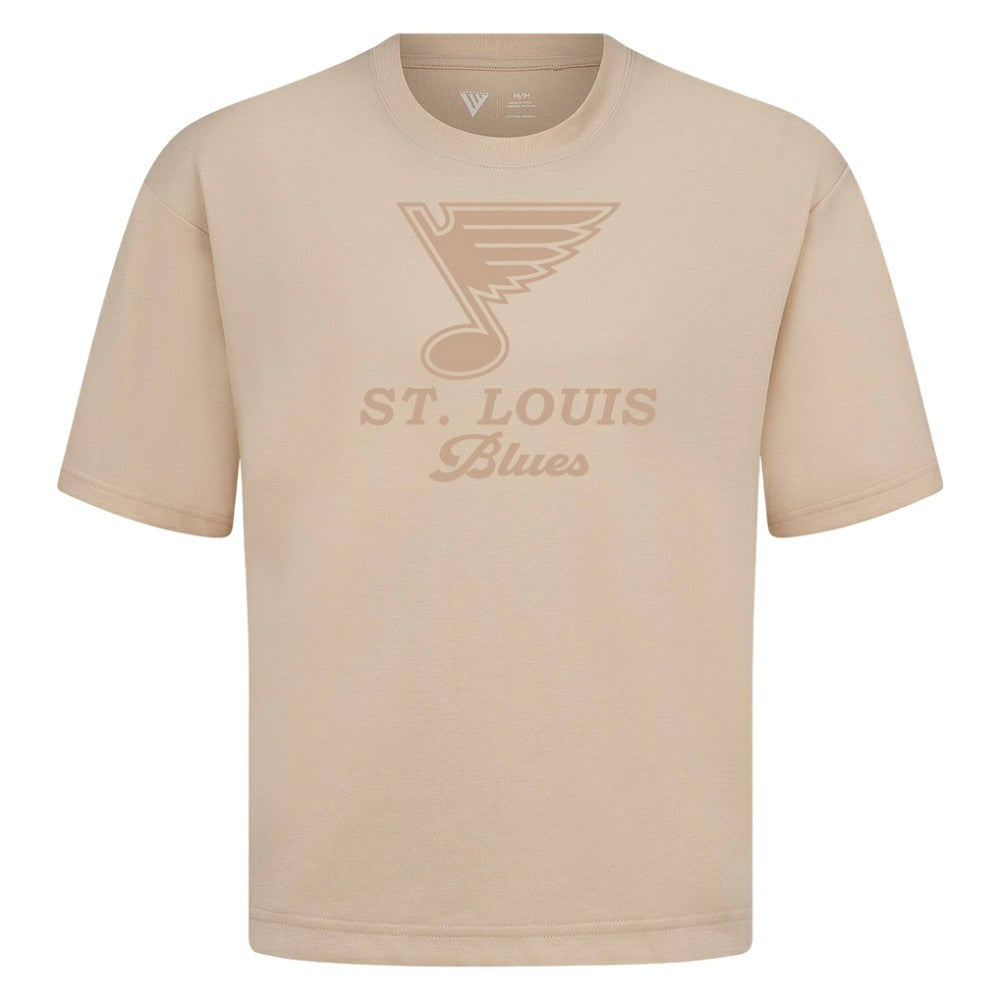 NHL Khaki St. Louis Blues Levelwear Shadow Surge Luxe Signature Knit T-Shirt