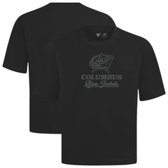 NHL Black Columbus Blue Jackets Levelwear Shadow Surge Luxe Signature Knit T-Shirt