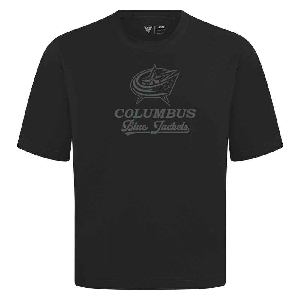 NHL Black Columbus Blue Jackets Levelwear Shadow Surge Luxe Signature Knit T-Shirt