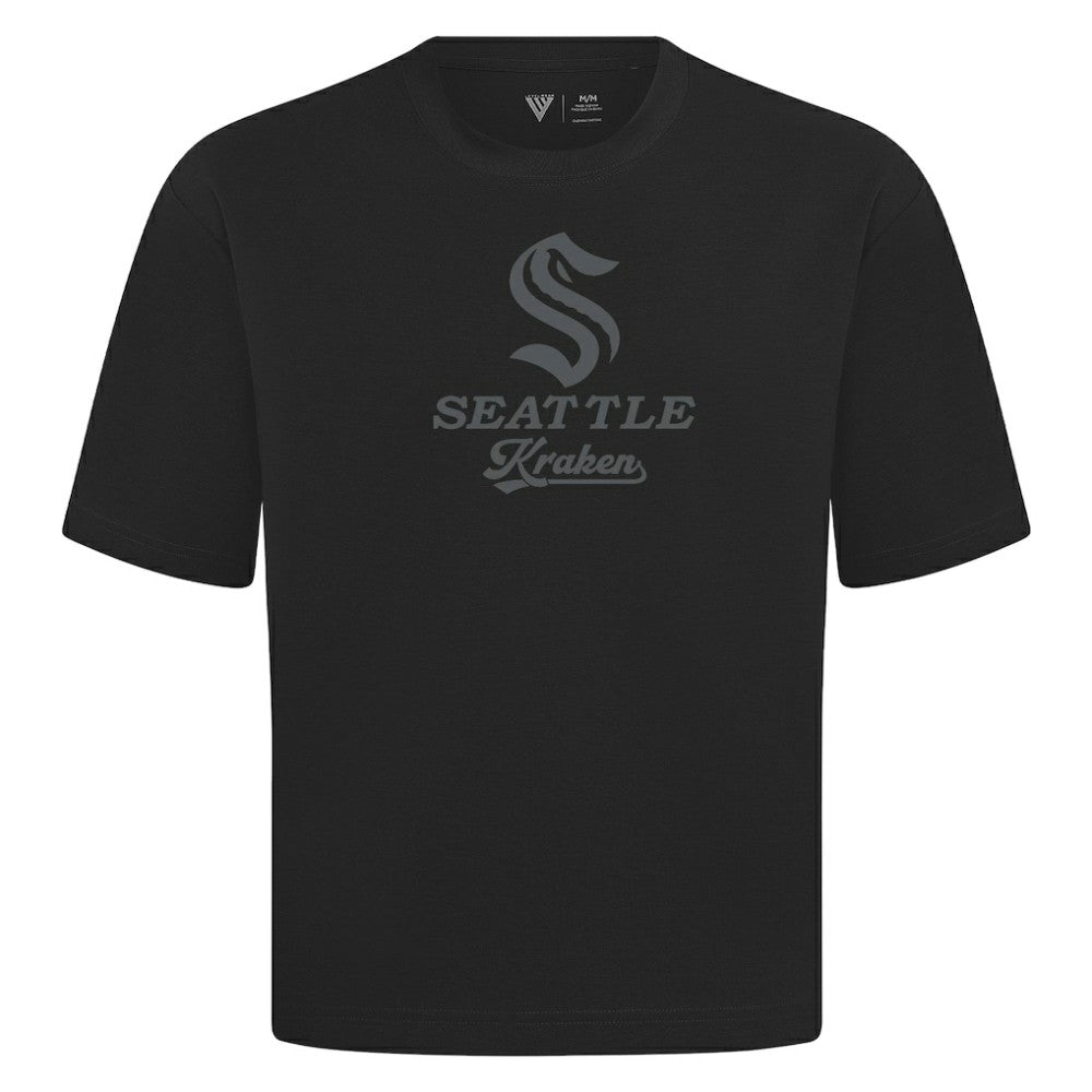 NHL Black Seattle Kraken Levelwear Shadow Surge Luxe Signature Knit T-Shirt