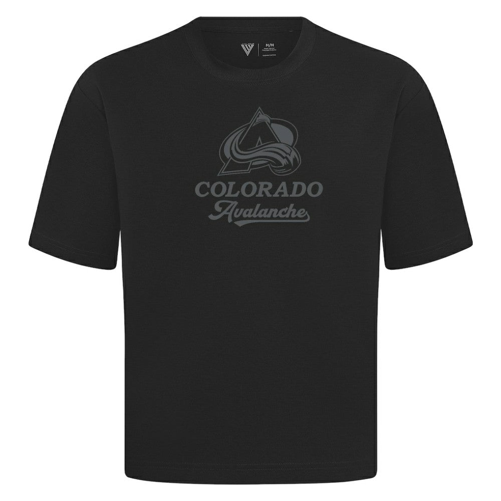 NHL Black Colorado Avalanche Levelwear Shadow Surge Luxe Signature Knit T-Shirt