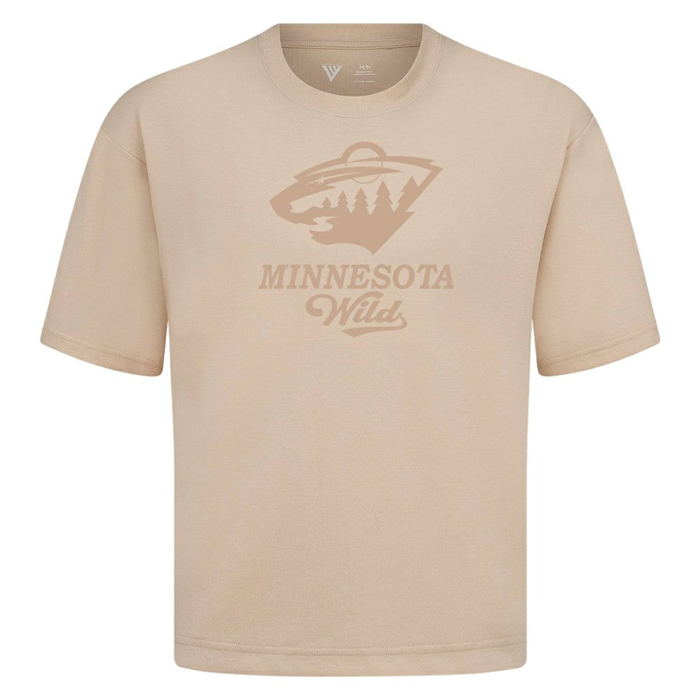 NHL Khaki Minnesota Wild Levelwear Shadow Surge Luxe Signature Knit T-Shirt