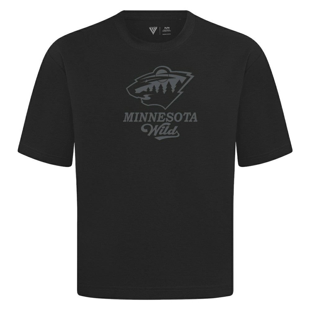 NHL Black Minnesota Wild Levelwear Shadow Surge Luxe Signature Knit T-Shirt