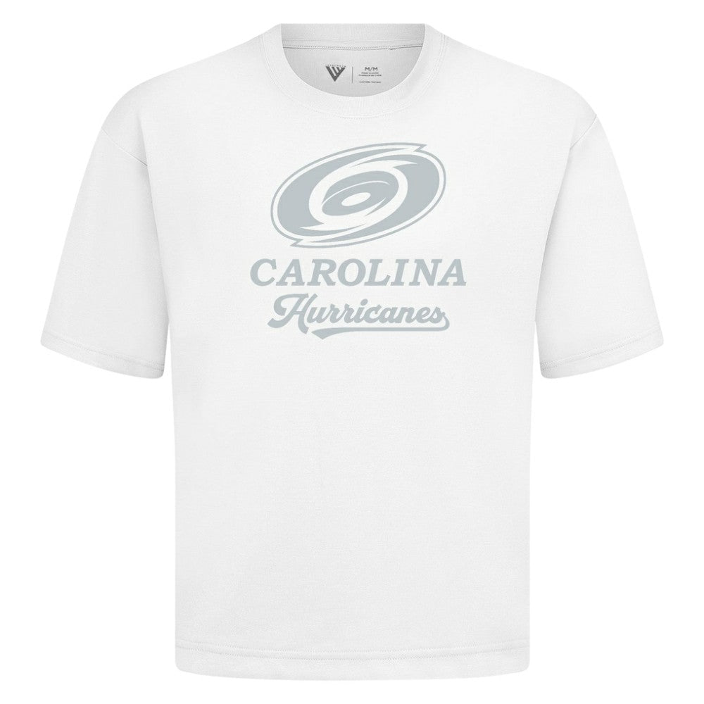 NHL White Carolina Hurricanes Levelwear Shadow Surge Luxe Signature Knit T-Shirt