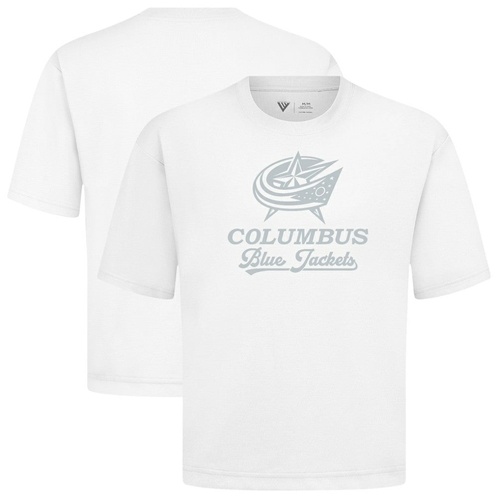 NHL White Columbus Blue Jackets Levelwear Shadow Surge Luxe Signature Knit T-Shirt