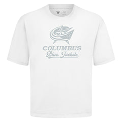 NHL White Columbus Blue Jackets Levelwear Shadow Surge Luxe Signature Knit T-Shirt