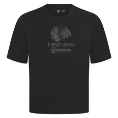 NHL Black Chicago Blackhawks Levelwear Shadow Surge Luxe Signature Knit T-Shirt