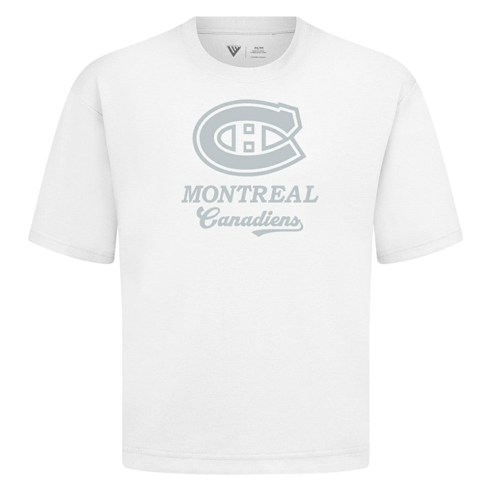 NHL White Montreal Canadiens Levelwear Shadow Surge Luxe Signature Knit T-Shirt