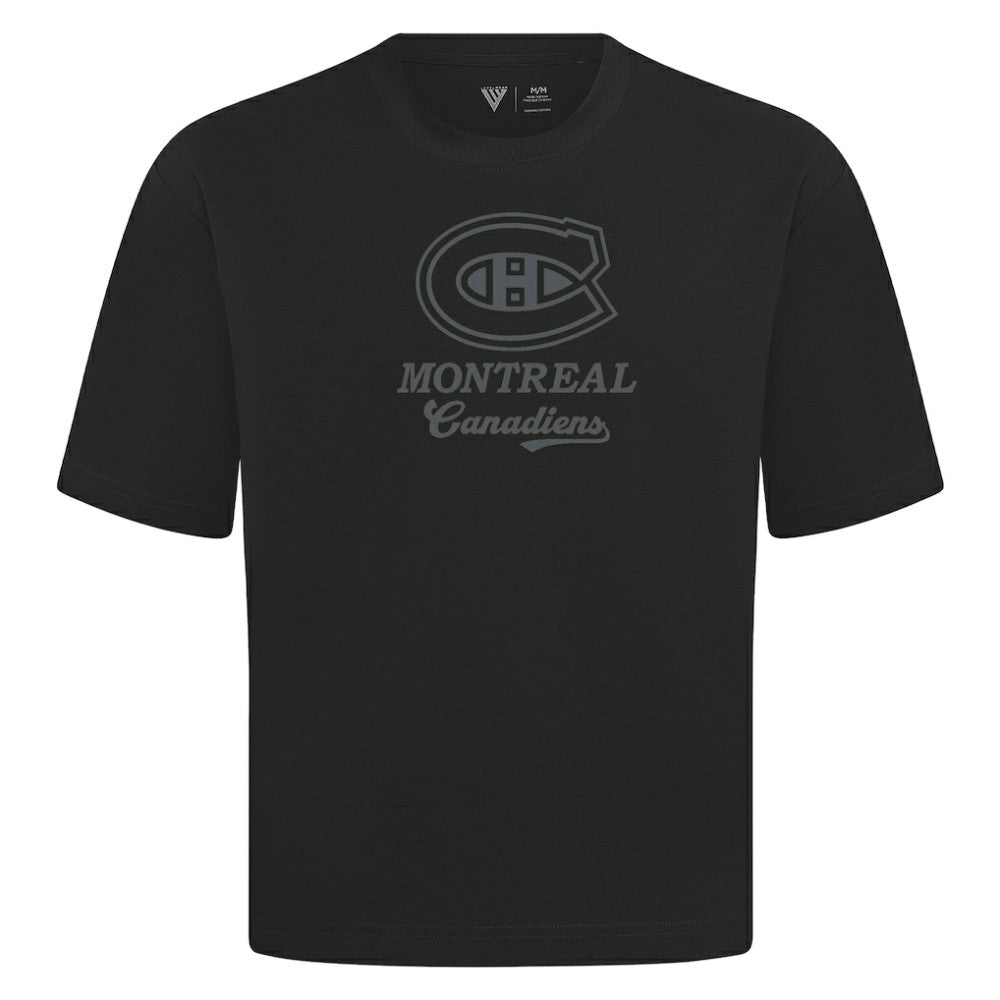 NHL Black Montreal Canadiens Levelwear Shadow Surge Luxe Signature Knit T-Shirt
