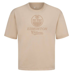 NHL Khaki Edmonton Oilers Levelwear Shadow Surge Luxe Signature Knit T-Shirt