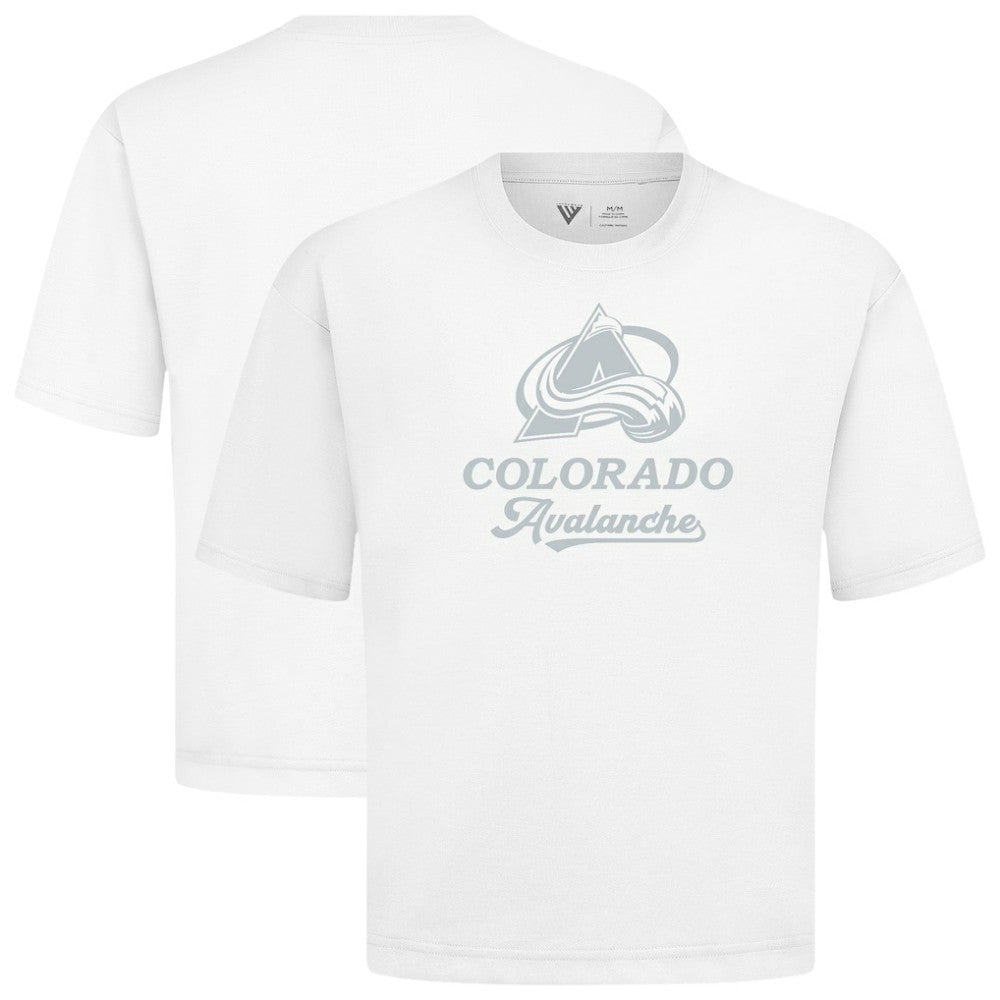 NHL White Colorado Avalanche Levelwear Shadow Surge Luxe Signature Knit T-Shirt