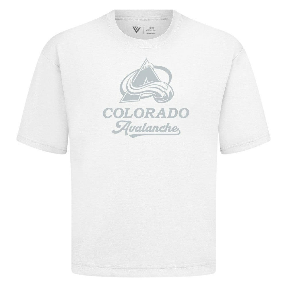 NHL White Colorado Avalanche Levelwear Shadow Surge Luxe Signature Knit T-Shirt