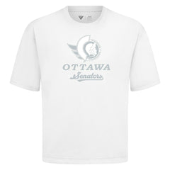 NHL White Ottawa Senators Levelwear Shadow Surge Luxe Signature Knit T-Shirt