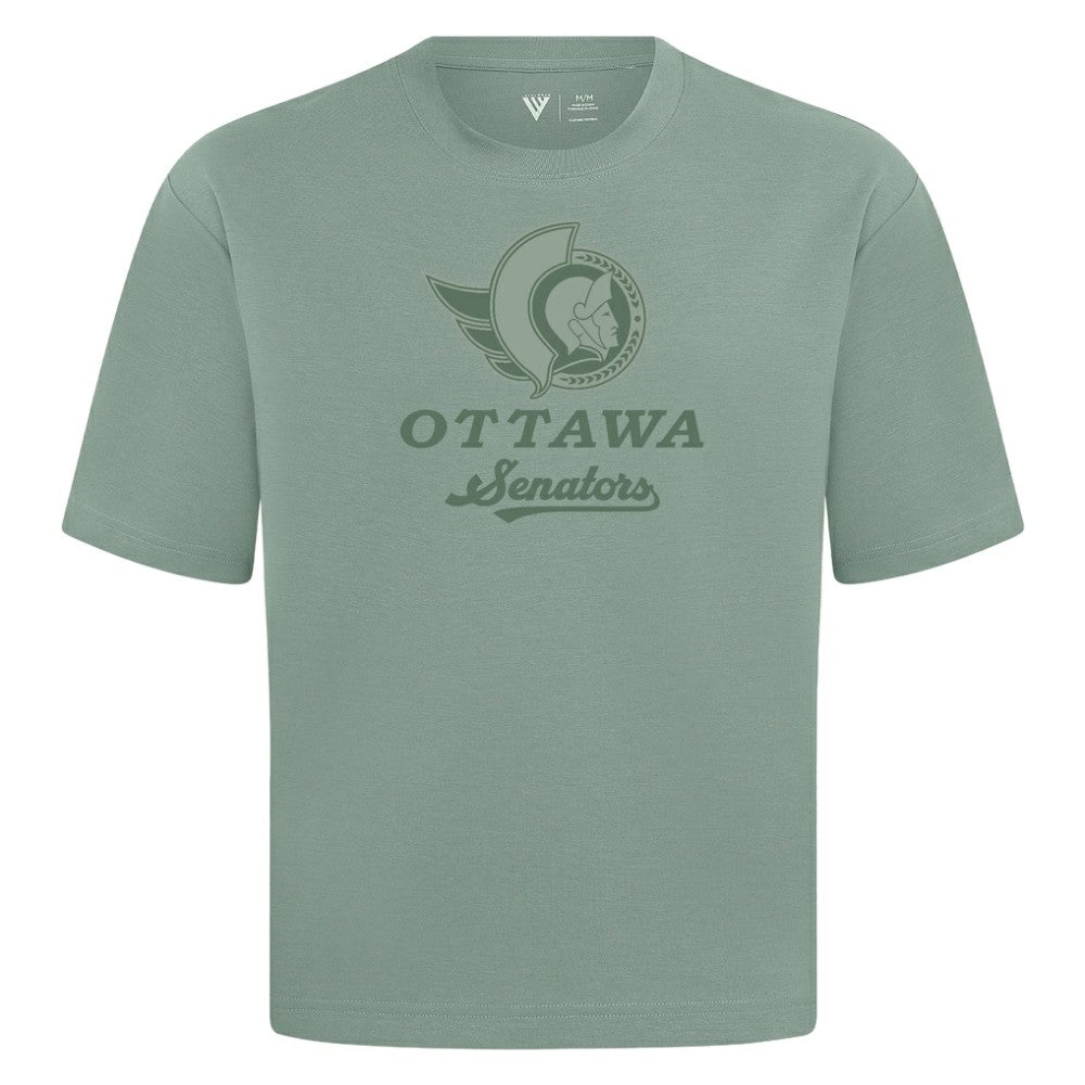 NHL Green Ottawa Senators Levelwear Shadow Surge Luxe Signature Knit T-Shirt