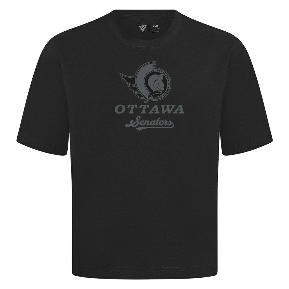 NHL Black Ottawa Senators Levelwear Shadow Surge Luxe Signature Knit T-Shirt